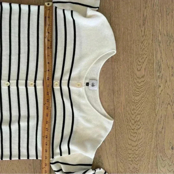 Cabi Turnabout Cardigan #6164 Black & White Small - Picture 4 of 6
